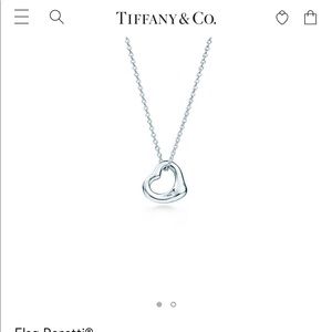 Tiffany & Co Open Heart pendant Necklace